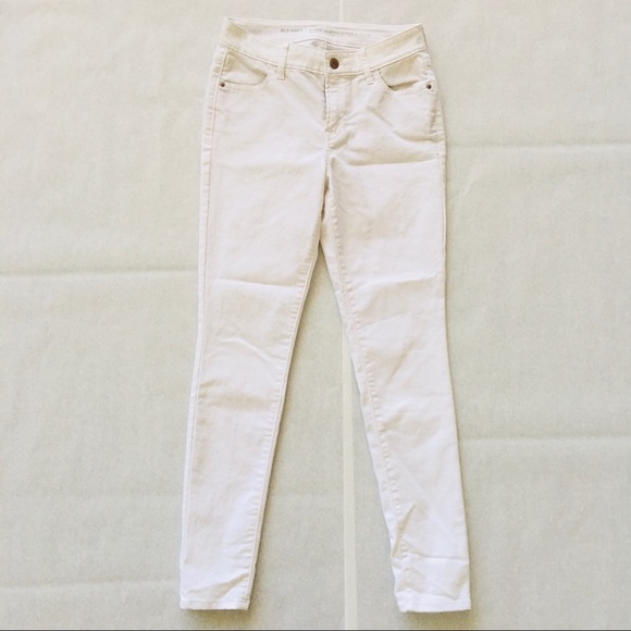 Old Navy Denim - Old Navy | @ Mid Rise Super Skinny White Jeans 4